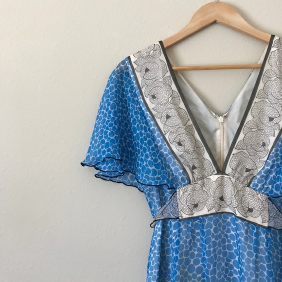 Anthropologie Dresses & Skirts - Anna Sui for Anthropologie Silk Blue Pattern Dress